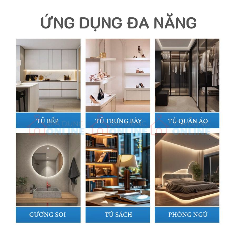 Bộ chuyển đổi 220V-12V nguồn đèn led tủ nhiều cổng, có cổng gắn cảm biến bật tắt, cổng hoạt động song song chính hãng