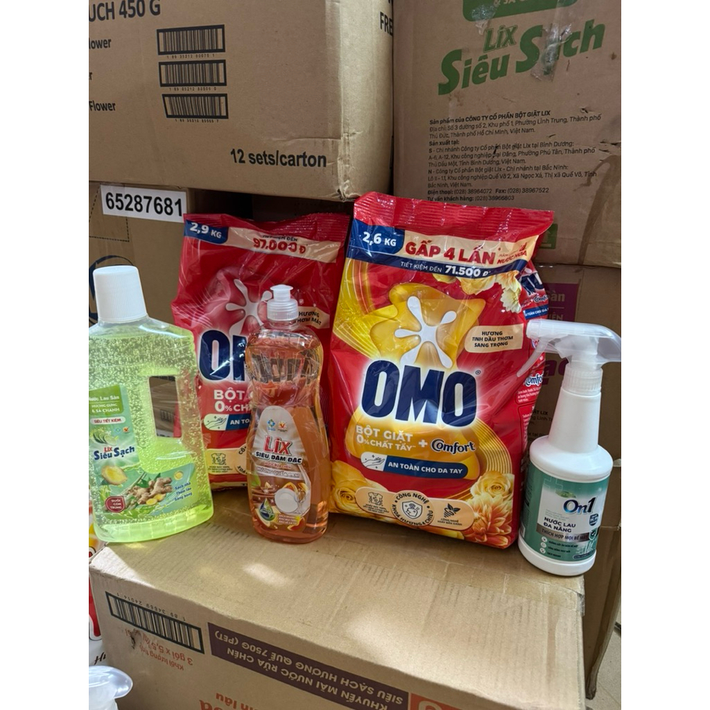 Bột giặt omo túi 2.6kg - 2.9kg ; 5,1kg - 5,5kg tặng - BGOMO