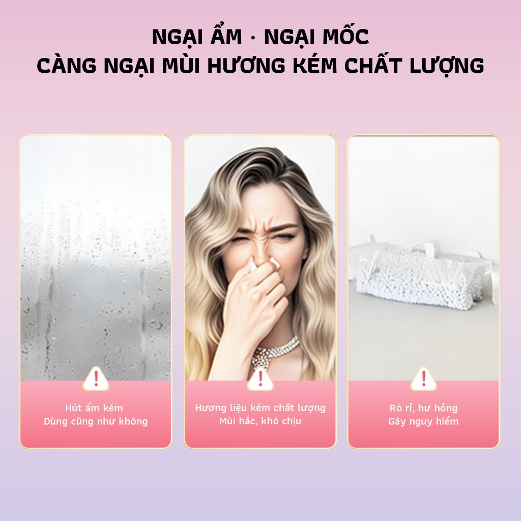 Túi hút ẩm hương thơm GrePower by Liby | Hút ẩm hiệu quả Tạm biệt ẩm mốc Dùng cho tủ quần áo / tủ giày