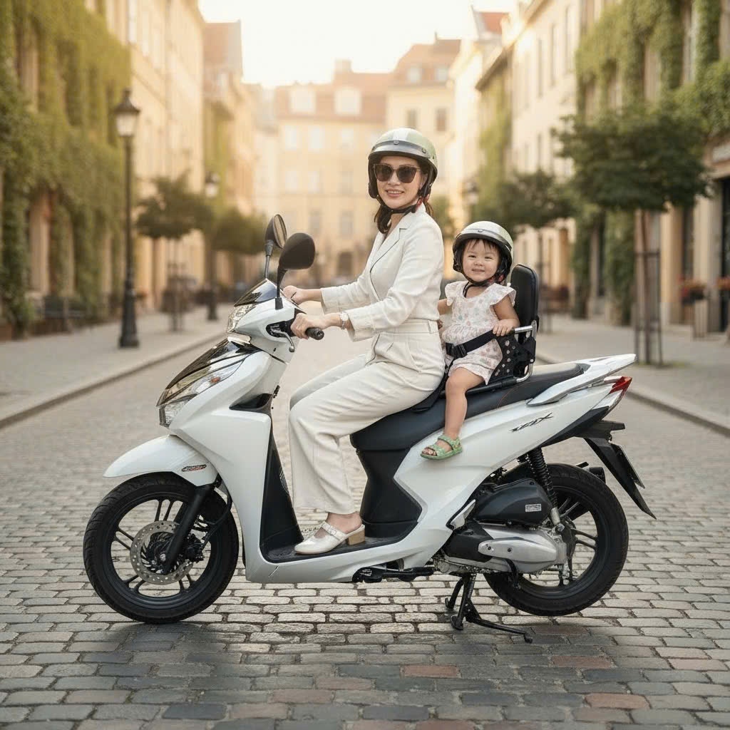 GHẾ NGỒI SAU XE MÁY INOX AN TOÀN CHO BÉ