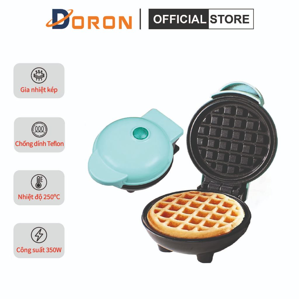 Máy nướng bánh tàn ong 350W làm nóng đều 2 mặt khuôn, bánh thơm ngon