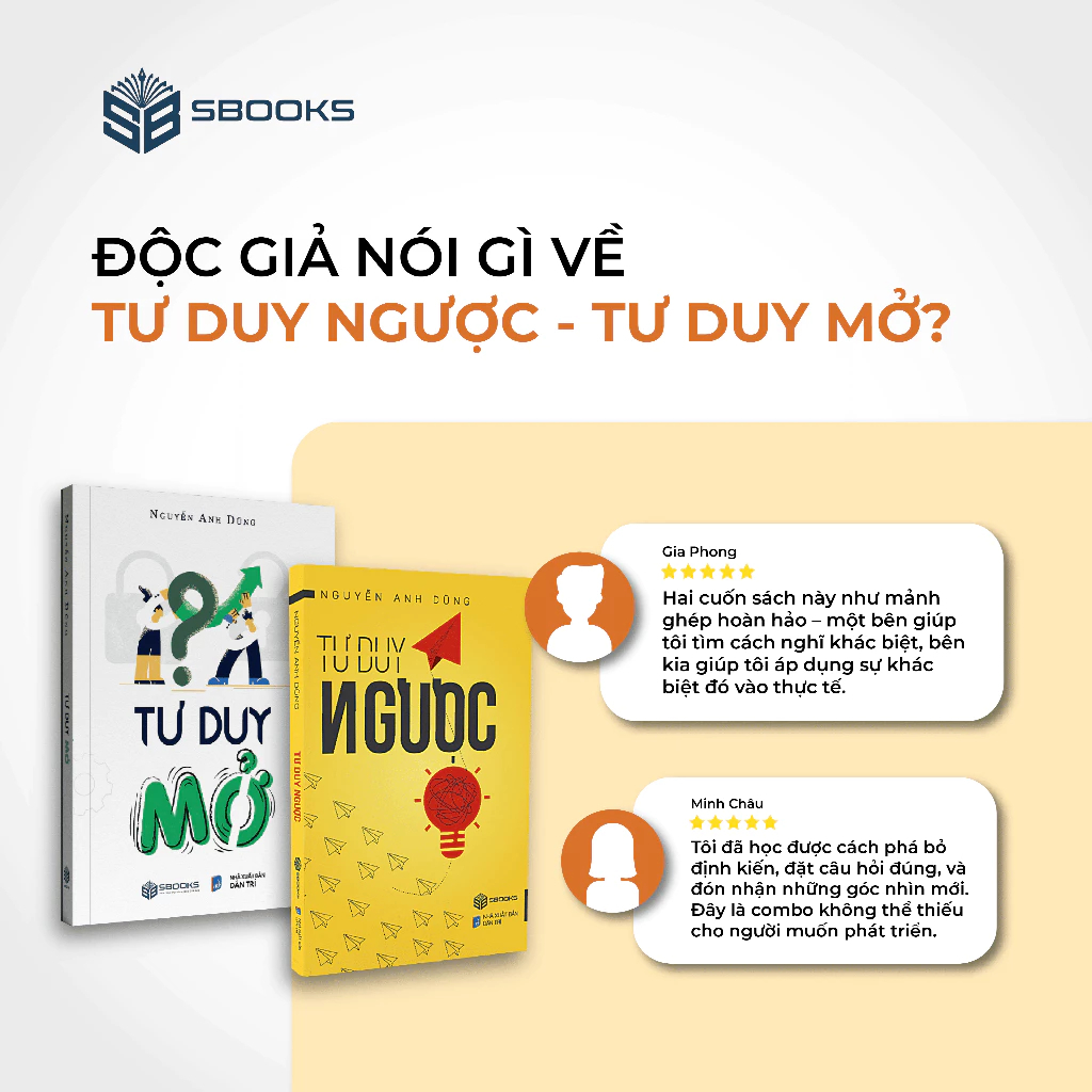 Sách - Combo 4 Cuốn : Tư Duy Ngược + Tư Duy Mở + Biến Mọi Thứ Thành Tiền (Quyển 1 + 2) - SBOOKS