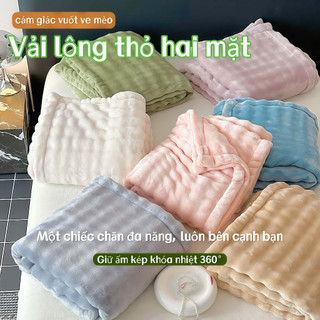 CHĂN MỀN LÔNG BONG BÓNG NHUNG SIÊU MỀM GIỮ ẤM VÀ THÔNG GIÓ KHÔNG PHAI MÀU 2M×2M3 CHĂN MỎNG