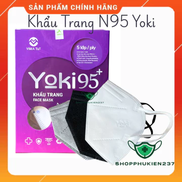 Set 50 Cái Khẩu Trang N95 Yoki 5 Lớp Kháng Khuẩn Lọc Bụi Mịn Hàng Chính Hãng Công Ty