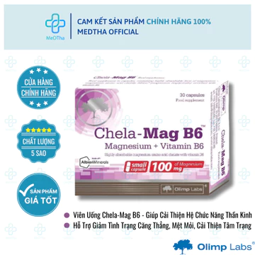 Chela-Mag B6 - Bổ Sung Magie, Vitamin B6, Giúp Cải Thiện Chức Năng Hệ Thần Kinh, Căng Thẳng, Mệt Mỏi