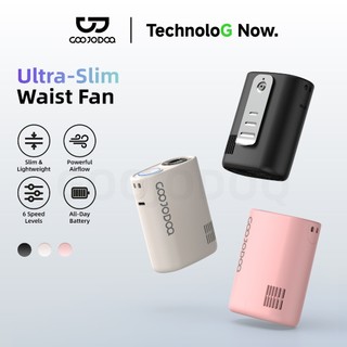 GOOJODOQ Quạt tubro Đeo Thắt Lưng Mạnh 8m/s, Pin 3000mAh, 6 Tốc Độ, Màn Hình Hiển Thị Số