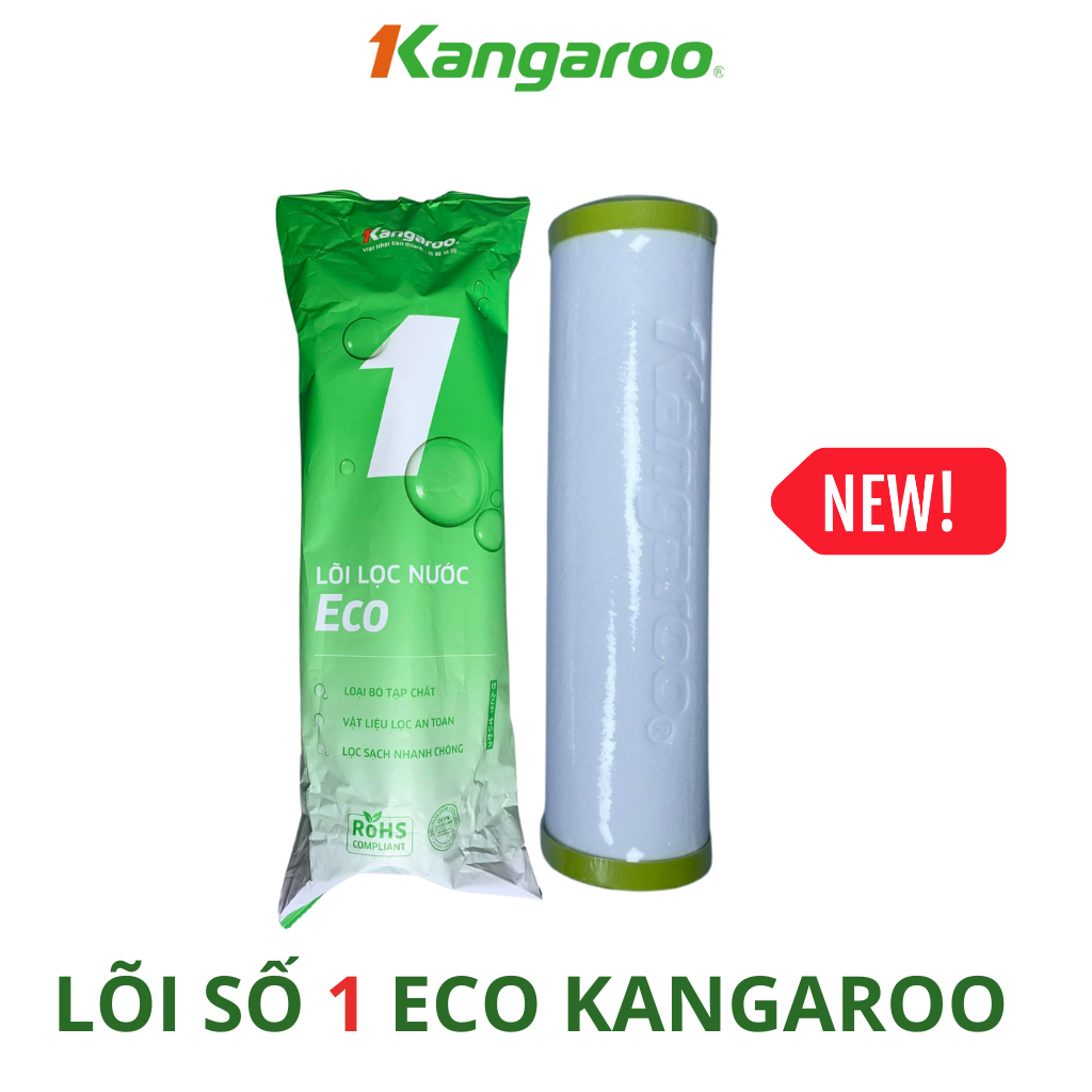 Lõi Lọc Thô Số 1 Kangaroo PP 5 Micron Mẫu Mới ECO Chính Hãng Dành Cho Máy Lọc Nước RO