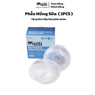 Phễu Hứng Sữa Silicon MOLLI Cao Cấp Chống Trào Sữa Mẹ Tiện Lợi An Toàn Không Chứa BPA MOL 3006