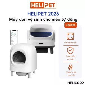 Máy Dọn Cát Mèo, Nhà Vệ Sinh Cho Mèo Tự Động HeLiPet Bản Quốc Tế Kết Nối Wifi - HeLiCorp