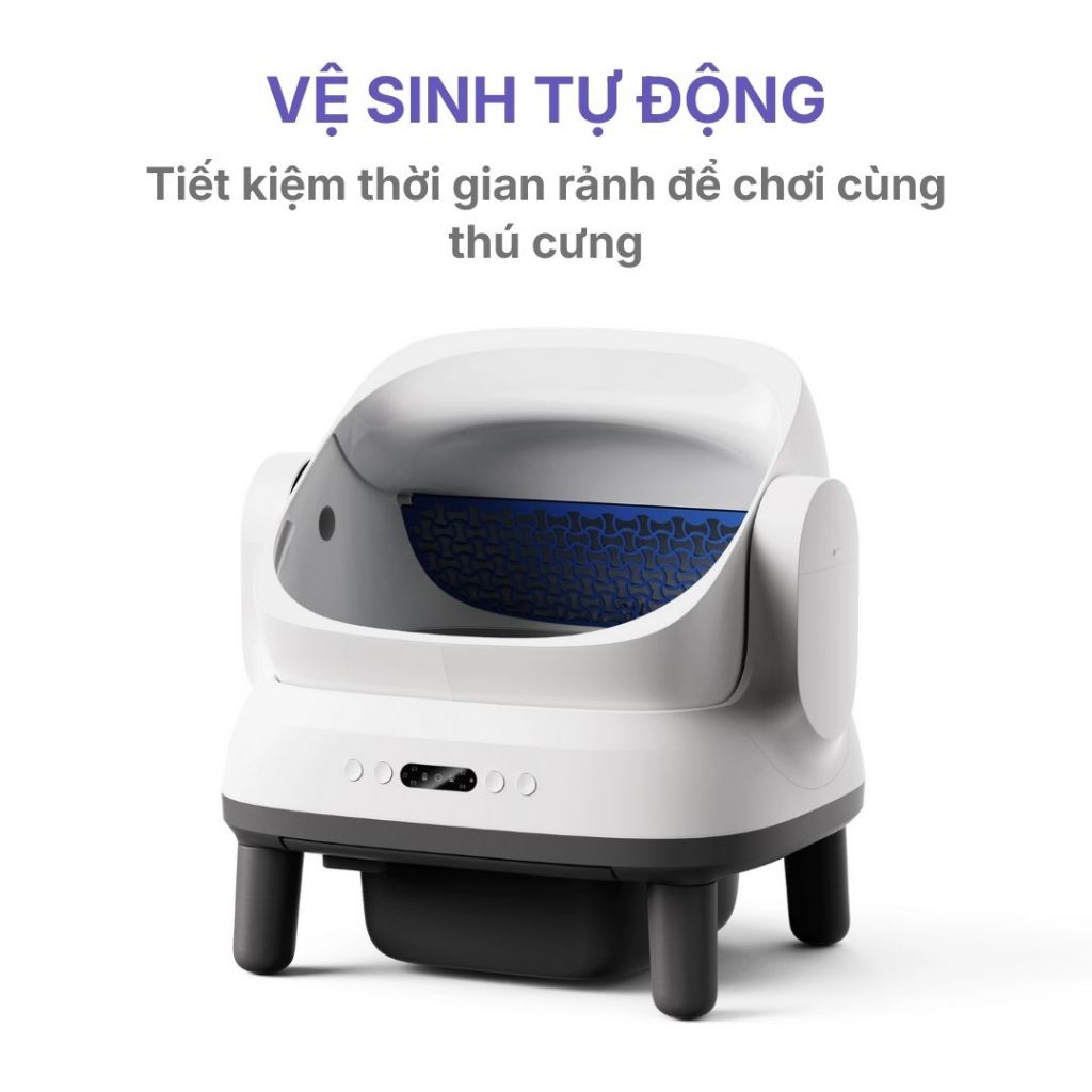 [Tặng Thảm] Máy Dọn Cát Mèo, Nhà Vệ Sinh Cho Mèo Tự Động HeLiPet Bản Quốc Tế Kết Nối Wifi - HeLiCorp