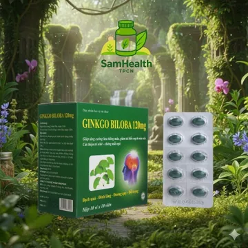 Viên uống GINKGO BILOBA [Xanh Lá] 120mg giúp tăng cường trí nhớ - Hộp 100 Viên / 30 Viên