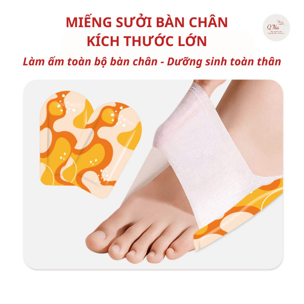 Cải Thiện Tình Trạng Bàn Chân Lạnh - 10 Túi Dán Nhiệt Làm Ấm Bàn Chân Kích Thước Lớn, Túi 2 Miếng