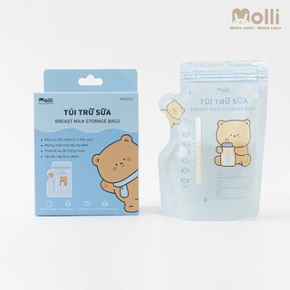 Túi Trữ Sữa MOLLI 250ml Dung Tích Lớn Siêu Tiết Kiệm Đã Tiệt Trùng Vô Trùng Hộp 30 Cái MOL 3012