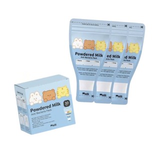 Túi Trữ Sữa Bột MOLLI Tiện Lợi Khi Đi Ra Ngoài Chống Ẩm Mốc Dung Tích 50g Hộp 30 Cái MOL 0035