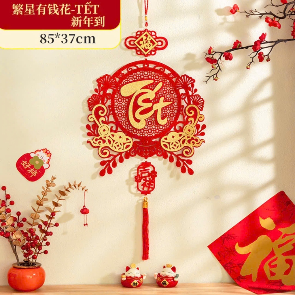 LIỄNG TREO TẾT KIỂU 37cm x 85cm TRANG TRÍ XUÂN