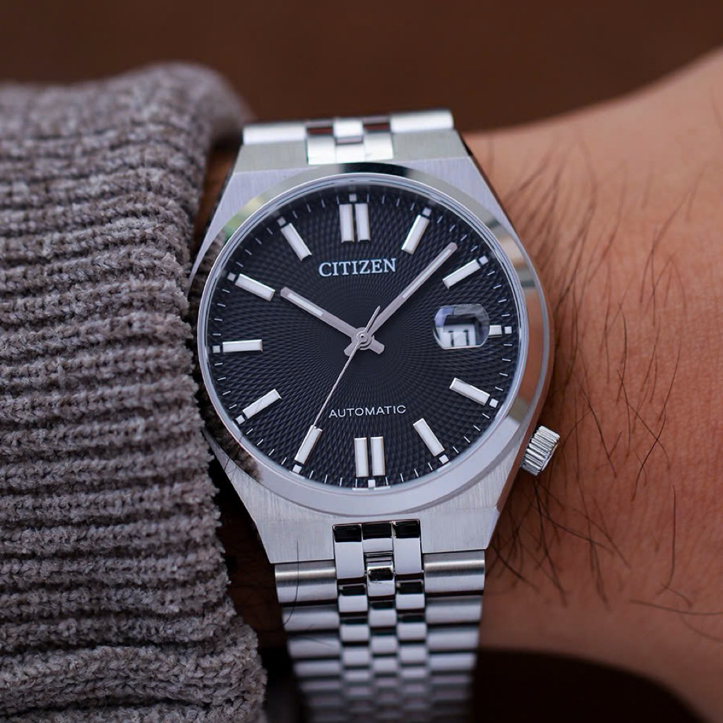 Đồng Hồ Nam Citizen NK0020-55E Automatic Size 40 Tsuyosa 60 Black ...