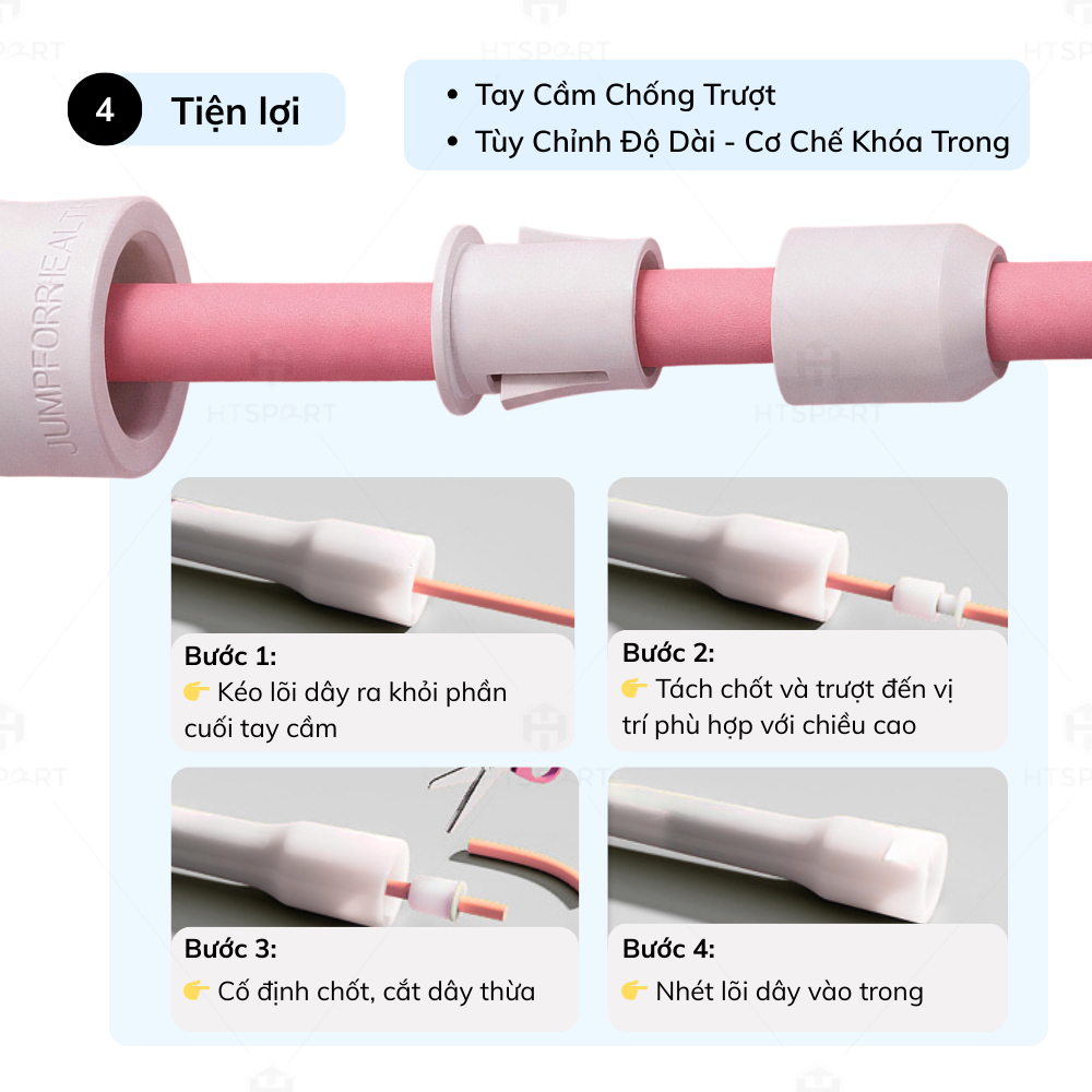 Dây Nhảy Tốc Độ JUMP ROPE - Chất Liệu PVC Dày 6MM Hỗ Trợ Luyện Skill Không Bị Xoắn Dây, Tập Thể Lực Cardio Tại Nhà