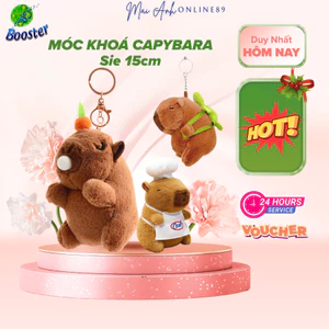 Móc khóa capybara nhôi bông Chuột lang nước siêu cute, móc khóa balo hottrend