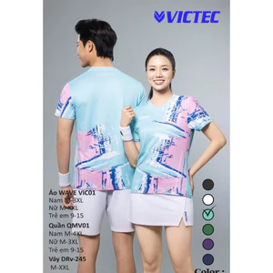 Áo Cầu Lông Nam Nữ Victec Cổ tim