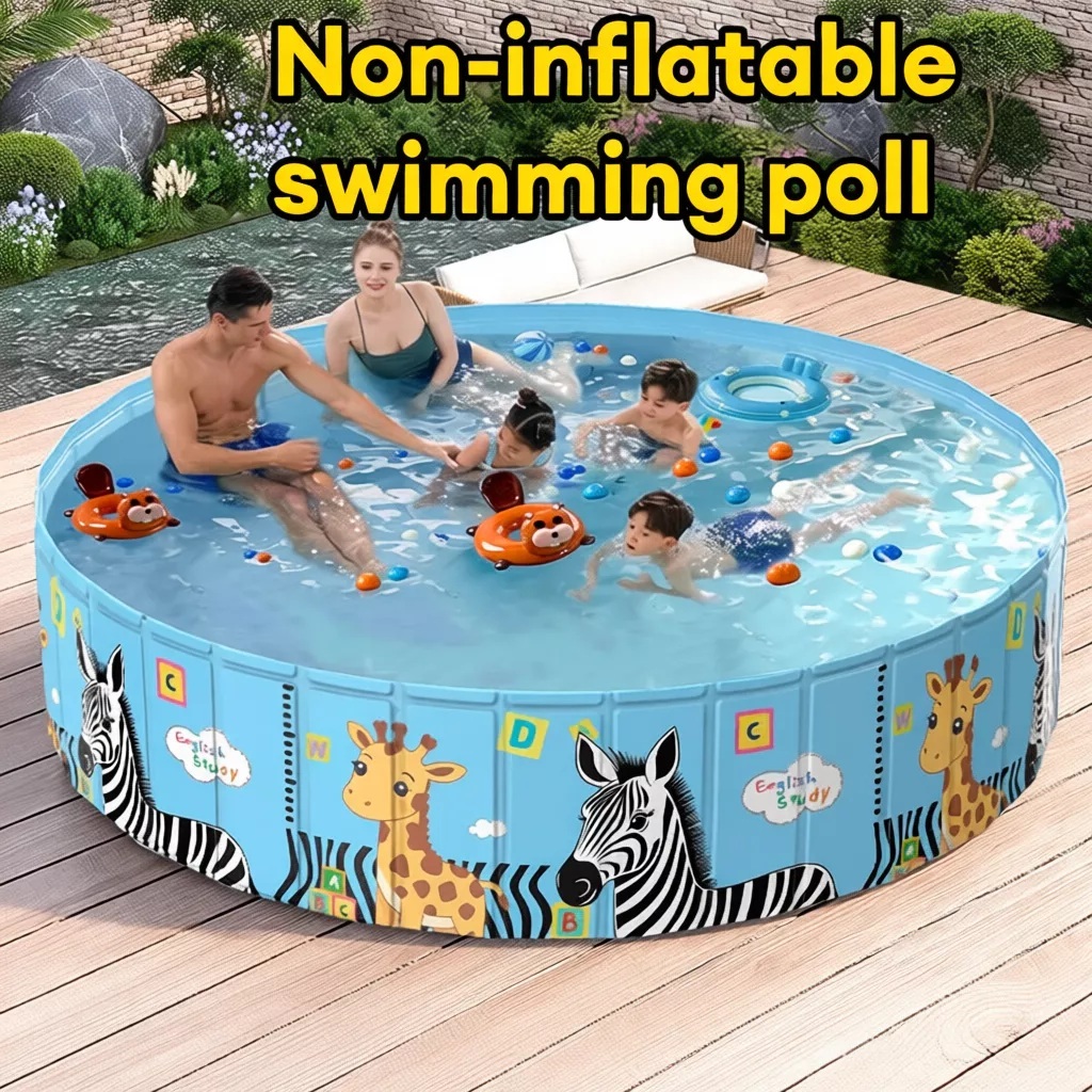 WTHB Outdoor hồ bơi cho bé, Bể bơi, Chất liệu PVC chống mài mòn, Có thể gấp gọn, Dung tích lớn, Tiện mang theo