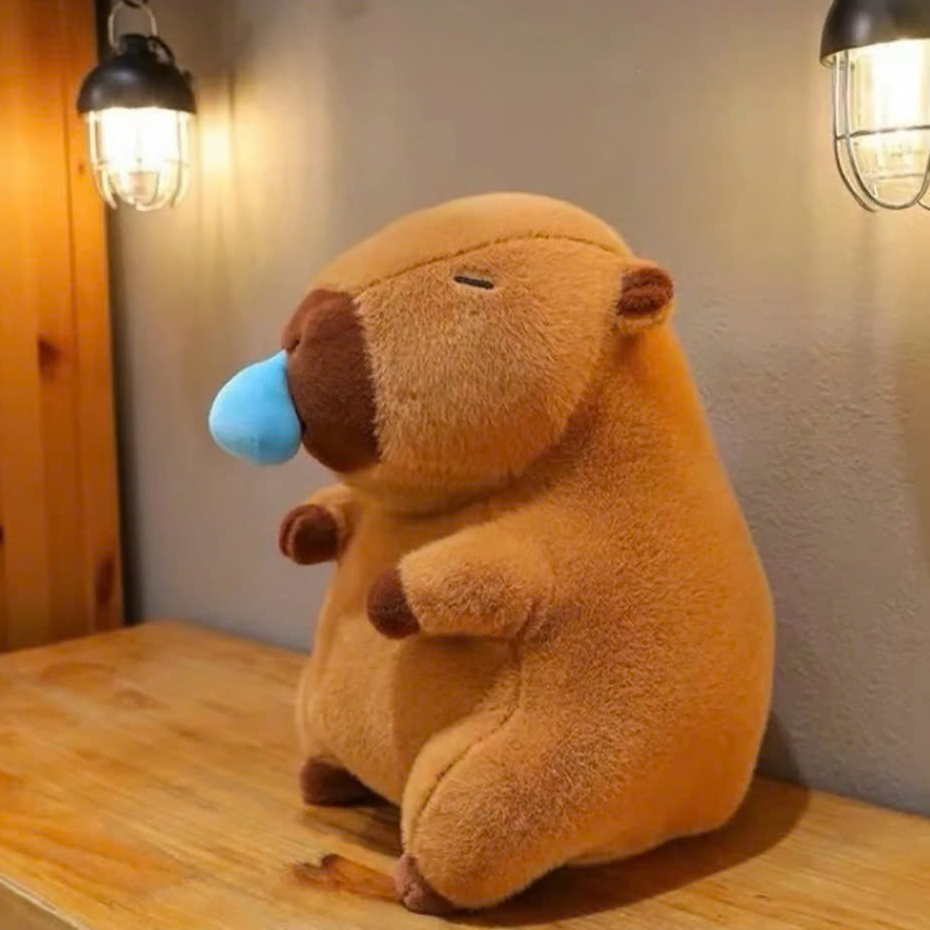Gấu bông Capybara, Chuột lang nước kt 30cm mũi liền Hàng cao cấp
