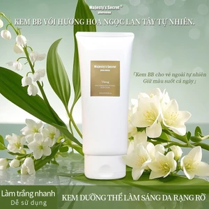 Kem dưỡng cao cấp MAJESTY'S SECRET Nâng Tone trắng da chứa Niacinamide Hương YLan Trắng Da Mềm Mịn Không Lem Trôi Body