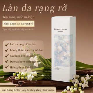 Kem dưỡng cao cấp MAJESTY'S SECRET Nâng Tone trắng da chứa Niacinamide Hương YLan Trắng Da Mềm Mịn Không Lem Trôi Body