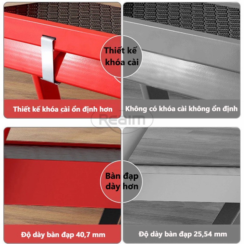 Thang Chữ A Gấp Gọn Thang Nhôm Gấp Gọn Thép Chịu Lực Tải Trọng 500kg Ổn định và an toàn 2-8 Bậc