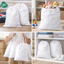 Túi rút đựng đồ cỡ đại 3II HOME vải Taffeta 210T trắng | Túi đựng chăn mền quần áo đồ Spa khách sạn