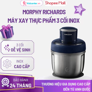 Máy xay thực phẩm đa năng 3 cối inox cao cấp cho bé Morphy Richards