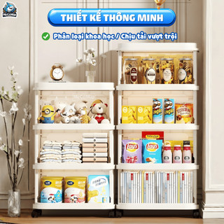 Tủ Đựng Đồ Đa Năng, Tủ Nhựa Gấp Gọn Thông Minh Thiết Kế Cửa Xếp Đóng Mở Dễ Dàng, Có Bánh Xe Tiện Lợi HC22