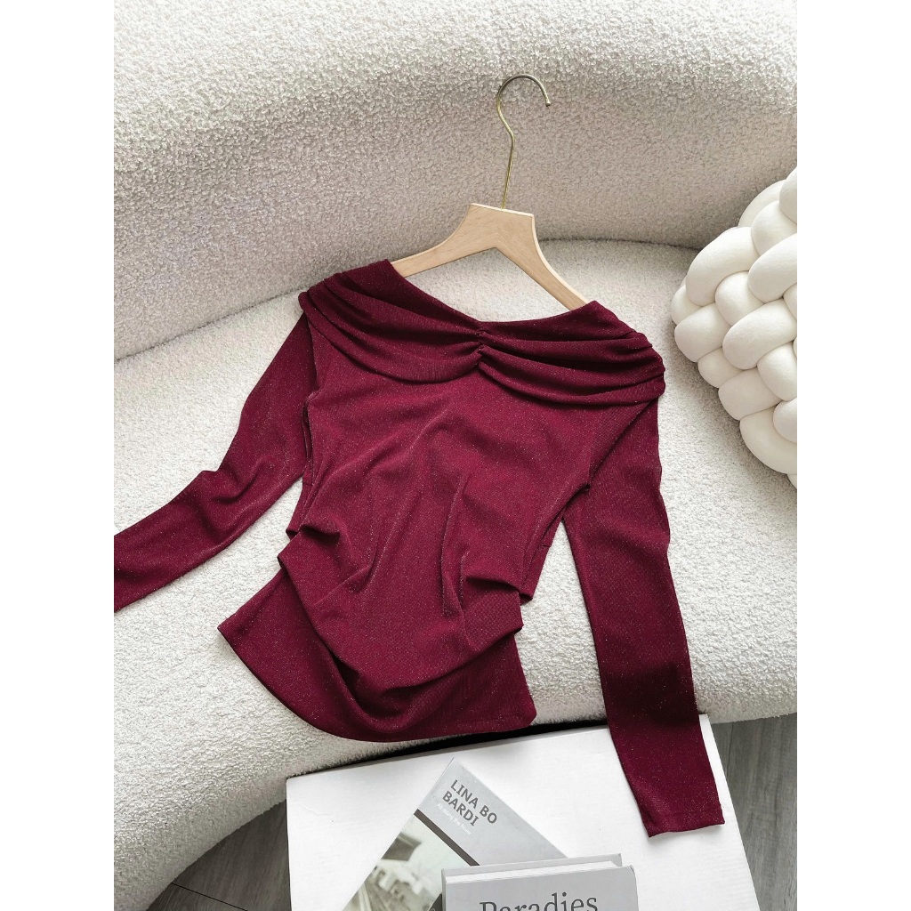 Áo Bigsize Nữ Tú Mỡ Áo Bigsize Thiết Kế Kiểu Trễ Vai Kim Tuyến Đi Chơi Đi Tiệc Đủ Size 45-80kg AK0384 | BigBuy360 - bigbuy360.vn