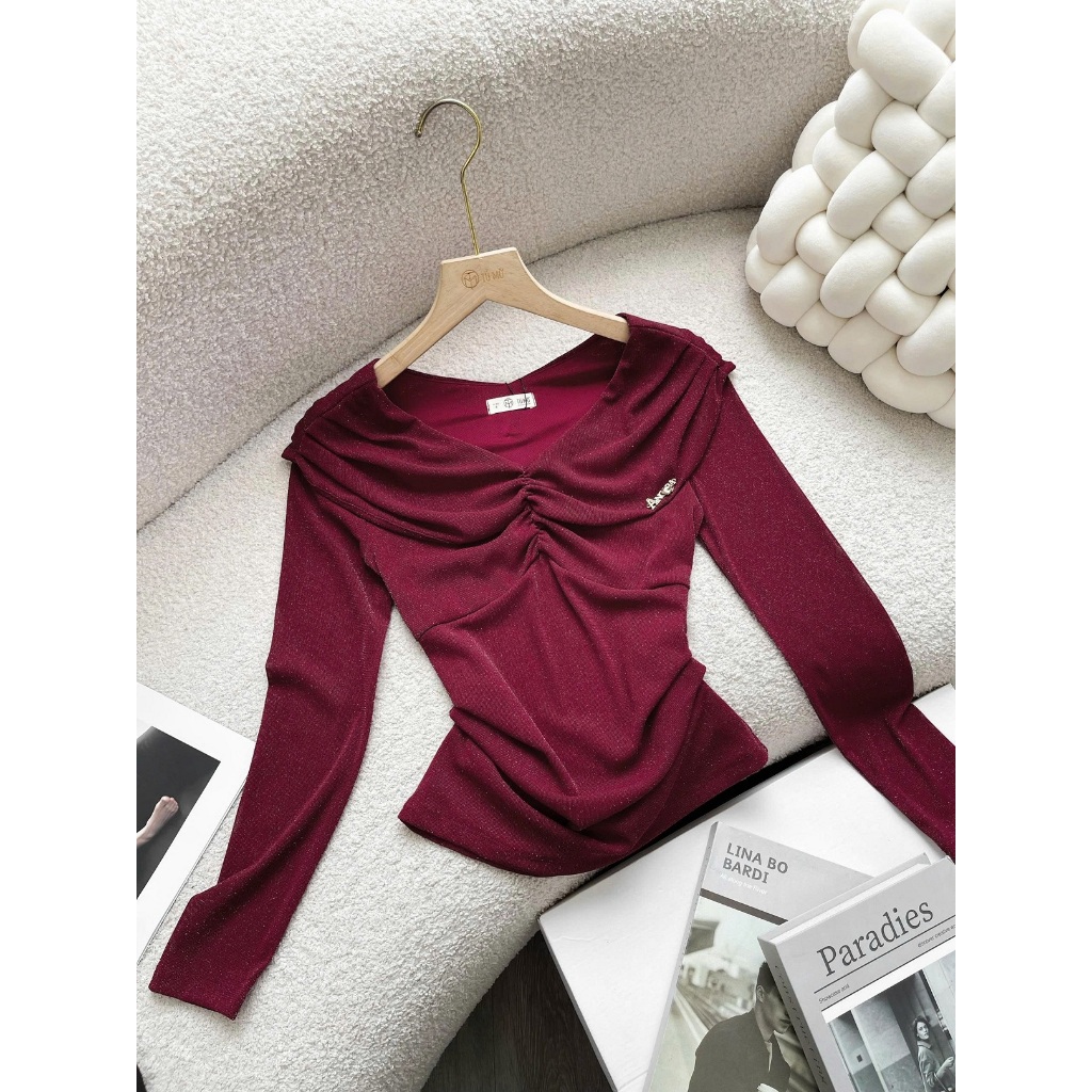 Áo Bigsize Nữ Tú Mỡ Áo Bigsize Thiết Kế Kiểu Trễ Vai Kim Tuyến Đi Chơi Đi Tiệc Đủ Size 45-80kg AK0384 | BigBuy360 - bigbuy360.vn
