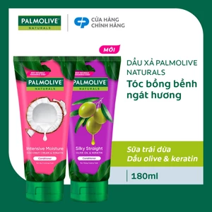 Dầu xả Palmolive chiết xuất thiên nhiên & keratin cho tóc mềm mượt, lưu hương bền lâu 180ml