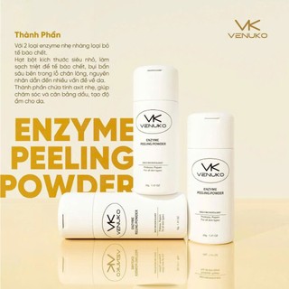 Bột Tẩy Tế Bào Chết Enzyme VENUKO Enzyme Peeling Powder | Làm Sạch Da Chết, Lỗ Chân Lông, pH 5.5 Dịu Nhẹ