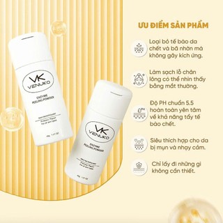 Bột Tẩy Tế Bào Chết Enzyme VENUKO Enzyme Peeling Powder | Làm Sạch Da Chết, Lỗ Chân Lông, pH 5.5 Dịu Nhẹ