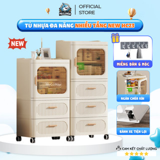 Tủ Đựng Đồ Nhiều Ngăn Tiện Lợi, Tủ Nhựa Thông Minh Kết Hợp Ngăn Tầng và Ngăn Kéo Hiện Đại, Tháo Lắp Dễ Dàng - HC23