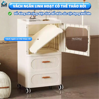Tủ Đựng Đồ Nhiều Ngăn Tiện Lợi, Tủ Nhựa Thông Minh Kết Hợp Ngăn Tầng và Ngăn Kéo Hiện Đại, Tháo Lắp Dễ Dàng - HC23