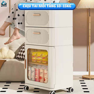 Tủ Đựng Đồ Nhiều Ngăn Tiện Lợi, Tủ Nhựa Thông Minh Kết Hợp Ngăn Tầng và Ngăn Kéo Hiện Đại, Tháo Lắp Dễ Dàng - HC23