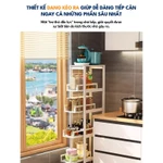 [iKEDE] Kệ bếp đa năng cao tầng cho góc siêu hẹp ngăn kéo trượt khung hợp kim nhôm cứng chịu tải lớn có bánh xe [VAT] — ảnh 4