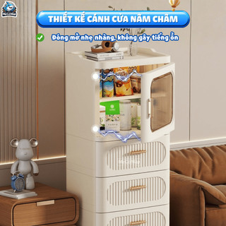 Tủ Đựng Đồ Nhiều Ngăn Tiện Lợi, Tủ Nhựa Thông Minh Kết Hợp Ngăn Tầng và Ngăn Kéo Hiện Đại, Tháo Lắp Dễ Dàng - HC23