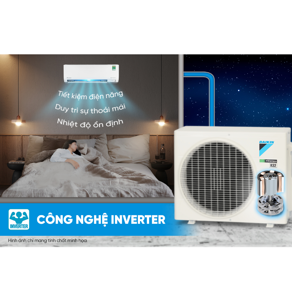 [MIỄN PHÍ LẮP ĐẶT 1TR5] MỚI 2026 - Máy lạnh Daikin Inverter 1 chiều FTKM50AVMV 2HP (18.000 BTU)