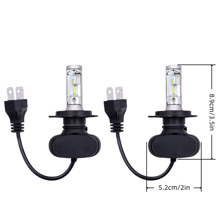 Cặp 2 Đèn Pha LED H4 H7 H1 H11 Siêu Sáng - Gắn Như Zin Cho Ô Tô & Xe Máy (9V-32V) 4000LM, IP65 Chống Bụi Nước