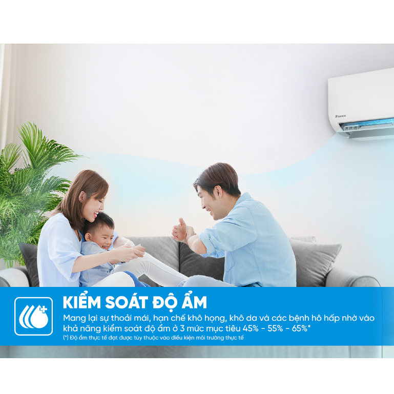 [MIỄN PHÍ LẮP ĐẶT 1TR5] MỚI 2026 - Máy lạnh Daikin Inverter 1 chiều FTKM50AVMV 2HP (18.000 BTU)
