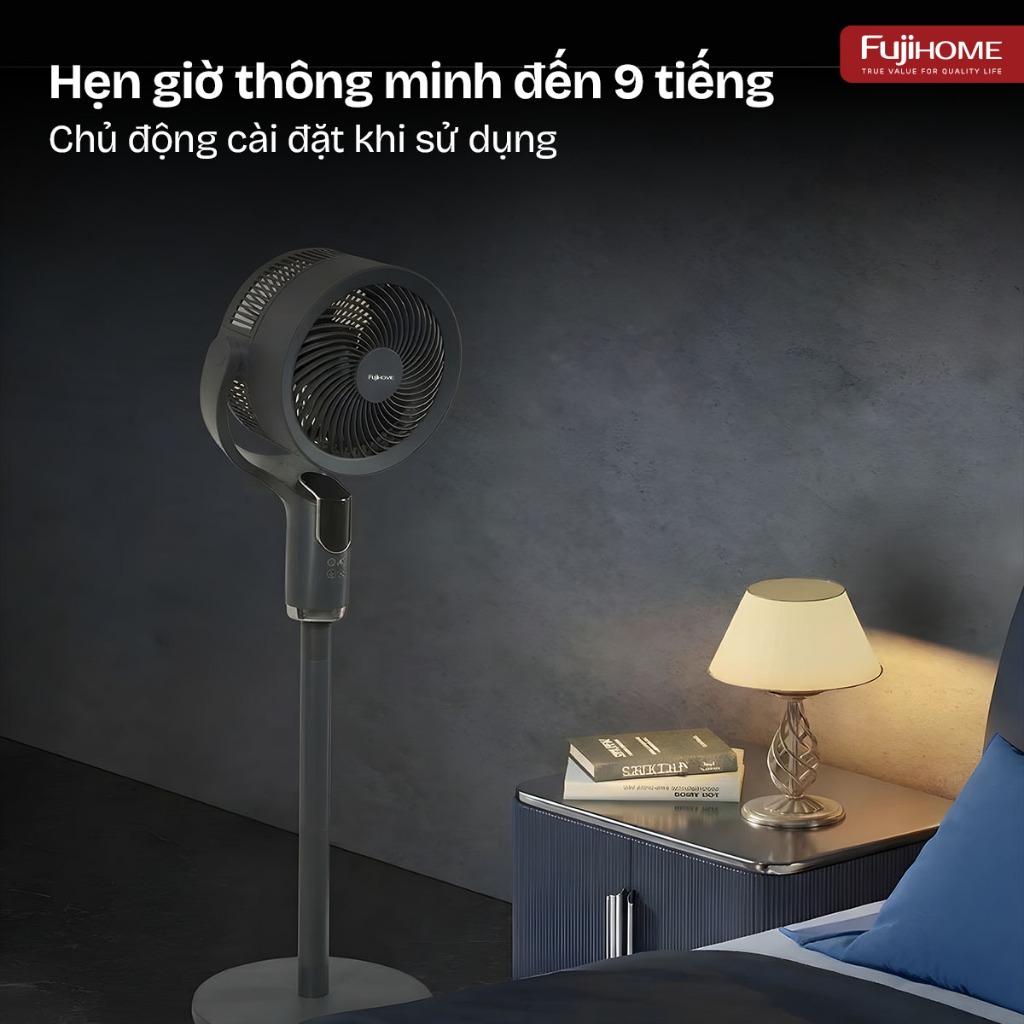 Quạt cây tuần hoàn không khí CFR04-VOICE 8 cấp gió điều khiển giọng nói, Nhập Khẩu FUJIHOME chính hãng