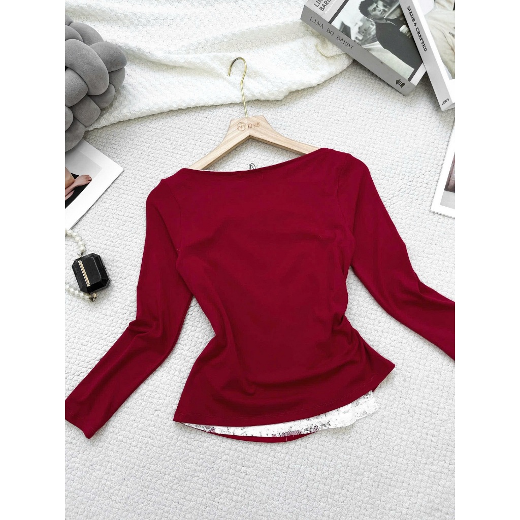Áo Bigsize Nữ Tú Mỡ Áo Thun Bigsize Lệch Vai Phối Ren Thiết Kế Trẻ Trung Đi Chơi Đi Tiệc Đủ Size 45-80kg AT0098 | BigBuy360 - bigbuy360.vn