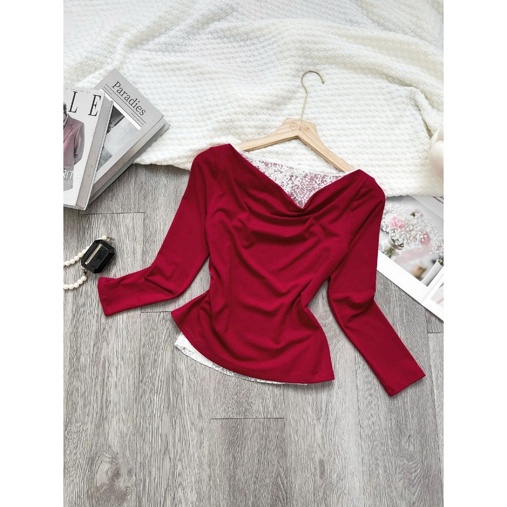 Áo Bigsize Nữ Tú Mỡ Áo Thun Bigsize Lệch Vai Phối Ren Thiết Kế Trẻ Trung Đi Chơi Đi Tiệc Đủ Size 45-80kg AT0098 | BigBuy360 - bigbuy360.vn