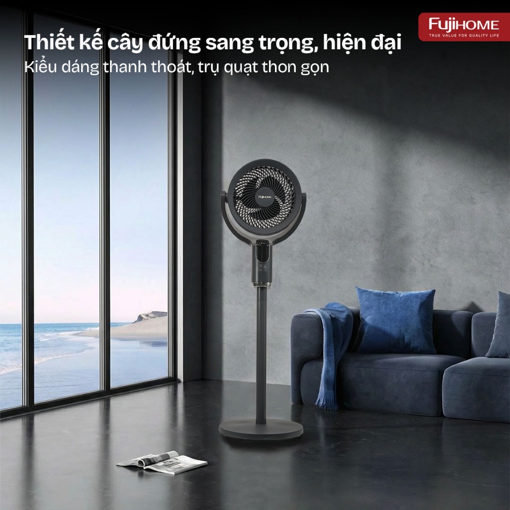 Quạt cây tuần hoàn không khí thông minh Nhập Khẩu FUJIHOME CFR04-VOICE, điều khiển giọng nói cao cấp