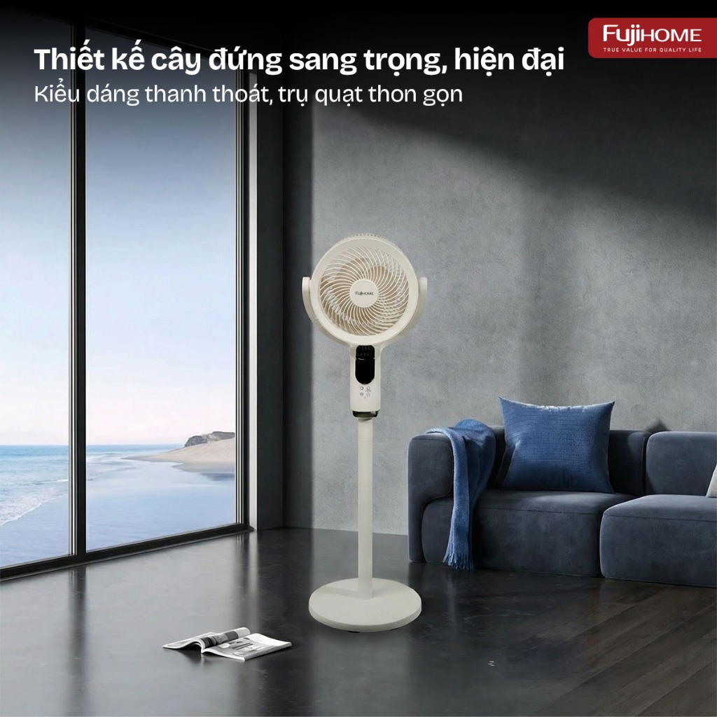 Quạt cây tuần hoàn không khí CFR04-VOICE 8 cấp gió điều khiển giọng nói, Nhập Khẩu FUJIHOME chính hãng