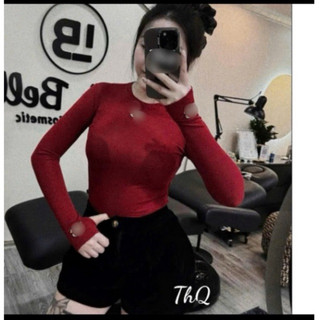 Áo Nữ Cổ tròn Cài Tag Nổi Bật Siêu ĐẸP HÓT TREND
